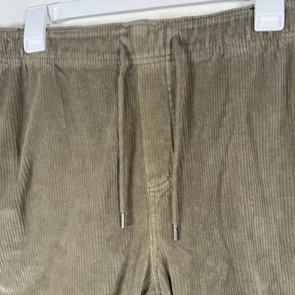 Faherty Shorts Mens 2XL Green Corduroy Elastic Waist Drawstring Casual 6